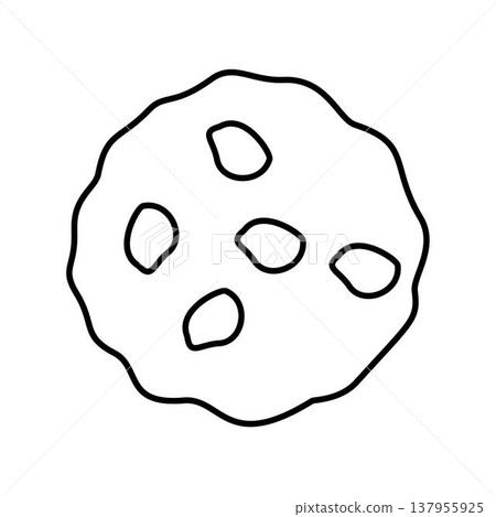 cookies outline, drawing coloring page cookies outline, drawing coloring page 137955925