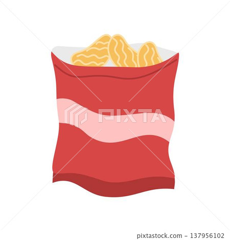 potato chips bag cartoon illustration potato chips bag cartoon illustration 137956102