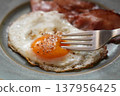 Fried egg 137956425
