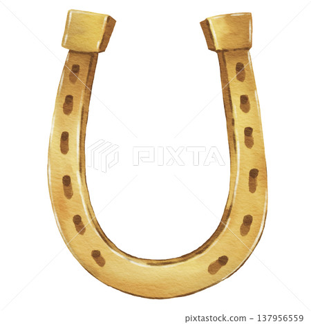 Lucky Horseshoe Illustration Lucky Horseshoe Illustration 137956559