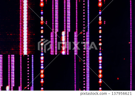 abstract colorful digital glitch screen texture with vertical lines and pixel interference abstract colorful digital glitch screen texture with vertical lines and pixel interference 137956621
