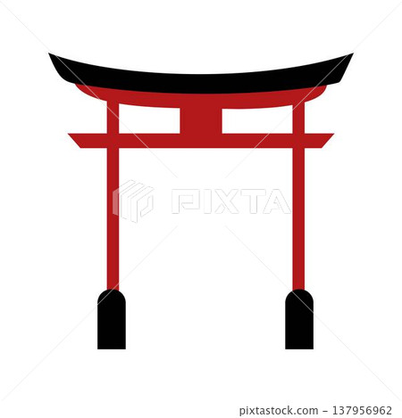 red torii gate japan asia illustration red torii gate japan asia illustration 137956962