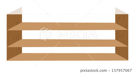 Wood grain display case Wood grain display case 137957067