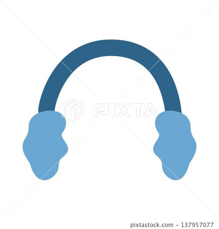 blue earmuffs, winter element blue earmuffs, winter element 137957077