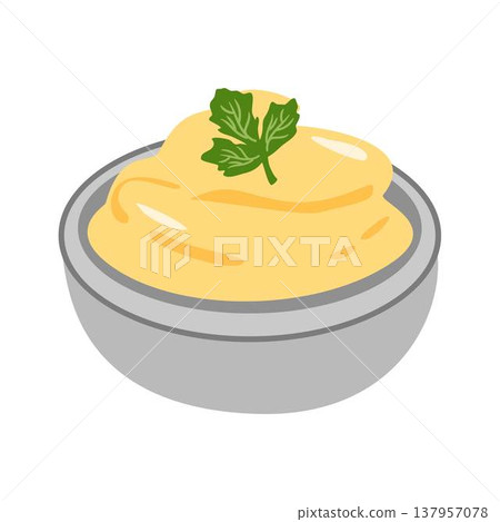 bowl mashed potatoes with herbs bowl mashed potatoes with herbs 137957078