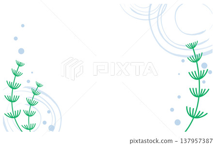 A refreshing summer background with transparent underwater plants and ripples. A refreshing summer background with transparent underwater plants and ripples. 137957387