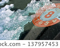 snow on the windshield 137957453