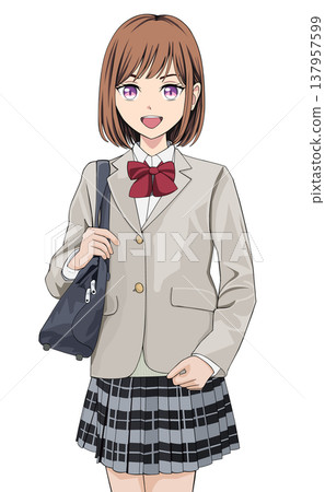 穿制服的高中女生 137957599