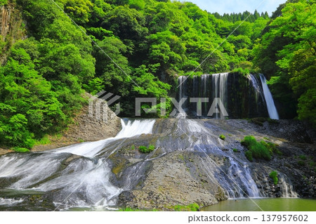 Ryumon Falls with fresh greenery (Kokonoe Town, Oita Prefecture) Ryumon Falls with fresh greenery (Kokonoe Town, Oita Prefecture) 137957602