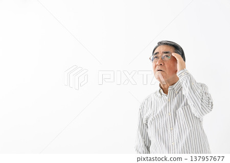 Senior man worried Senior man worried 137957677