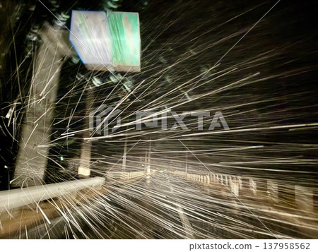 Illuminations on a snowy night Illuminations on a snowy night 137958562