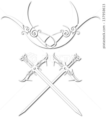 lilith symbol vector tattoo art - White moon sword tattoo idea, design, art, logo, eps10 lilith symbol vector tattoo art - White moon sword tattoo idea, design, art, logo, eps10 137958613