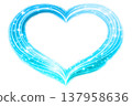 Glitter Heart Art Frame_AI_Blue 137958636