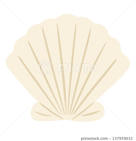 Seashell flat vector icon, cartoon beige mollusk conch, aquatic creature, underwater habitat, nature sea and ocean fauna Seashell flat vector icon, cartoon beige mollusk conch, aquatic creature, underwater habitat, nature sea and ocean fauna 137959032
