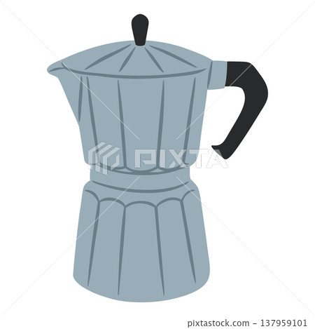 Coffee kettle flat vector icon, teapot, kitchen utensil for making a hot drink, household equipment isolated Coffee kettle flat vector icon, teapot, kitchen utensil for making a hot drink, household equipment isolated 137959101