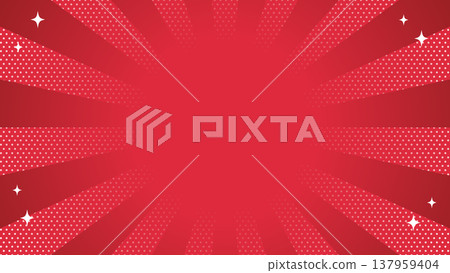 A pop and impactful background material featuring red radial lines and polka dots, perfect for sales and promotions. A pop and impactful background material featuring red radial lines and polka dots, perfect for sales and promotions. 137959404