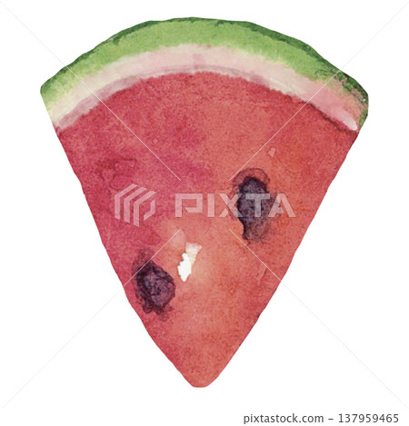 Watermelon Slice Triangle Illustration 137959465