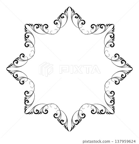 Vintage Ornamental Frame Elegant Border on a white background, JPG, 300 dpi Vintage Ornamental Frame Elegant Border on a white background, JPG, 300 dpi 137959624