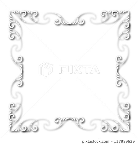 Vintage Ornamental Frame Elegant Border on a white background, JPG, 300 dpi Vintage Ornamental Frame Elegant Border on a white background, JPG, 300 dpi 137959629