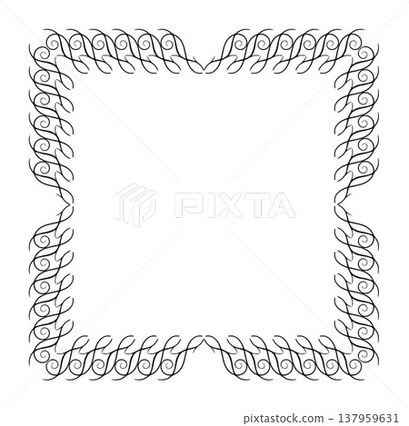 Vintage Ornamental Frame Elegant  Border on a white background, JPG, 300  dpi 137959631