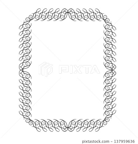 Vintage Ornamental Frame Elegant Border on a white background, JPG, 300 dpi Vintage Ornamental Frame Elegant Border on a white background, JPG, 300 dpi 137959636