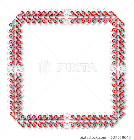 Vintage Ornamental Frame Elegant  Border on a white background, JPG, 300 dpi 137959643