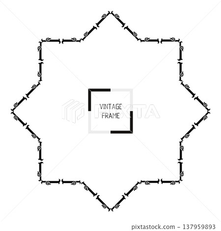 Vintage Ornamental Frame Elegant Border on a white background, JPG, 300 dpi Vintage Ornamental Frame Elegant Border on a white background, JPG, 300 dpi 137959893