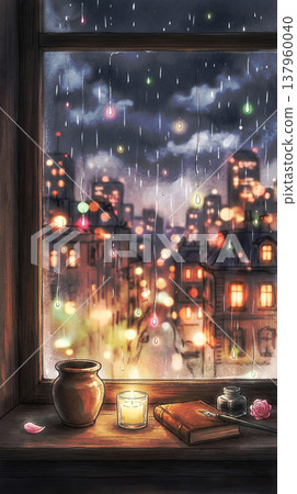 智慧型手機螢幕 9:16 璀璨的夜晚，低調的玫瑰 137960040