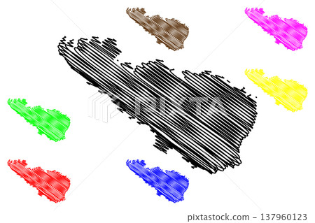 Tinos island (Hellenic Republic, Greece, Cyclades archipelago) map vector illustration, scribble sketch Ophiussa or Hydroessa map Tinos island (Hellenic Republic, Greece, Cyclades archipelago) map vector illustration, scribble sketch Ophiussa or Hydroessa map 137960123