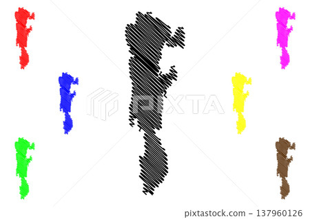 Tjome island (Kingdom of Norway) map vector illustration, scribble sketch Tjome map 137960126