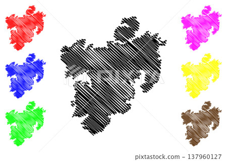 Tjorn island (Kingdom of Sweden) map vector illustration, scribble sketch Tjorn map 137960127