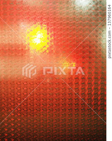 The red flashing lights of an ambulance seen through the glass. 137960164