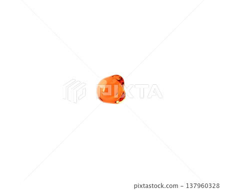 Symbol made of orange amber like material 137960328
