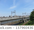 Elevated Shinkansen tracks in Tokyo 137960436