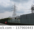 Landscape with transmission lines 137960443