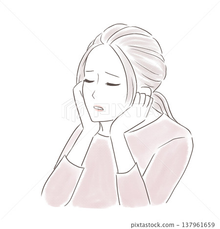一位心事重的年輕女子 一位心事重的年輕女子 137961659