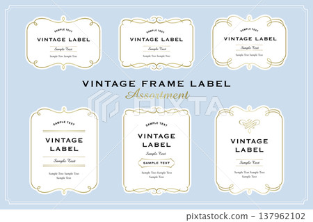 Vintage frames, classic label collection Vintage frames, classic label collection 137962102