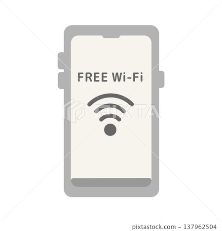 智慧型手機使用免費Wi-Fi的示意圖。 智慧型手機使用免費Wi-Fi的示意圖。 137962504