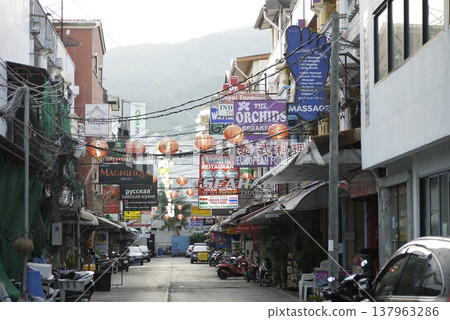 Streetscape of Patong Beach, Phuket, Thailand 137963286