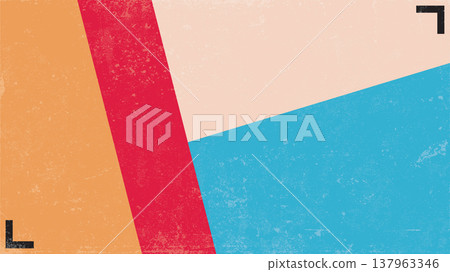 Abstract colorful geometric shapes fade and distress condition background Abstract colorful geometric shapes fade and distress condition background 137963346