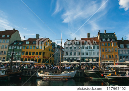 Nyhavn, a famous landmark in Copenhagen, the capital of Denmark Nyhavn, a famous landmark in Copenhagen, the capital of Denmark 137963402