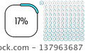 Set of rectangle percentage diagrams meters from 0 to 100 ready-to-use for web design, user interface (UI) or infographic - indicator with blue 137963687