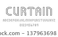 Set of alphabets font letters and numbers modern abstract outline design vector illustration 137963698