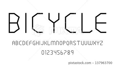 Set of alphabets font letters and numbers modern abstract light weight thin design vector illustration Set of alphabets font letters and numbers modern abstract light weight thin design vector illustration 137963700