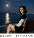 Woman looking at the sea 137963780