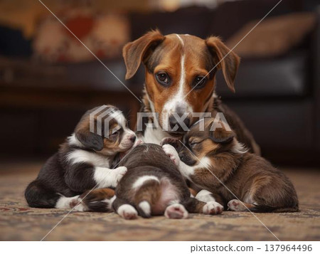 Parent and child of a dog 137964496