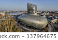 FRANCE, GIRONDE, BORDEAUX, AERIAL VIEW OF THE CITE DU VIN DESIGNED BY THE ARCHITECTS OF THE XTU 137964675