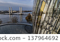 FRANCE, GIRONDE, BORDEAUX, AERIAL VIEW OF THE CITE DU VIN DESIGNED BY THE ARCHITECTS OF THE XTU 137964692