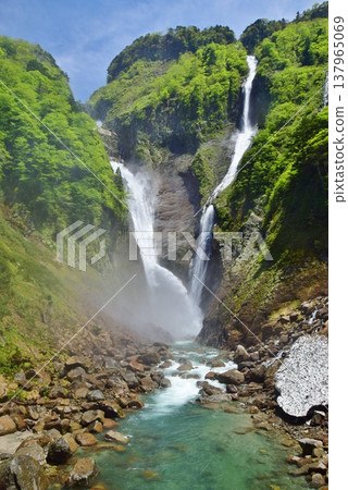 Tateyama Shomyo Waterfall Fresh Green Season Tateyama Shomyo Waterfall Fresh Green Season 137965069