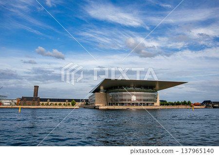 Copenhagen Opera House, a representative seaside landmark of Denmark. Copenhagen Opera House, a representative seaside landmark of Denmark. 137965140